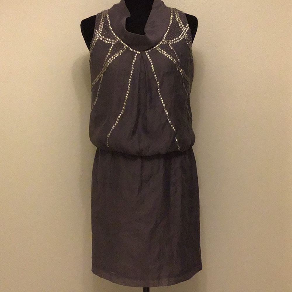 SUZI CHIN for Maggie Boutique Beaded Sheath Dress